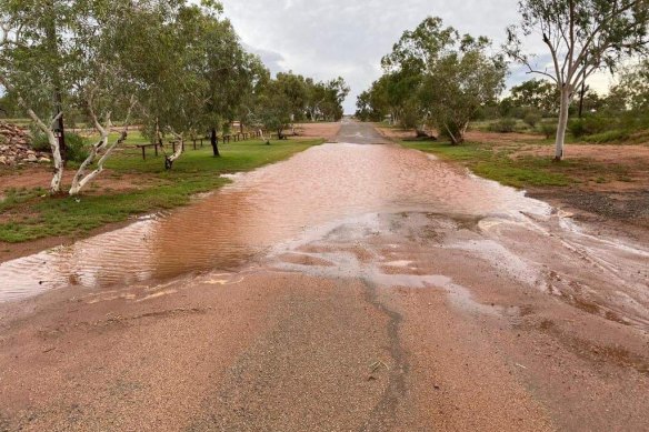 Flooding near Port Hedland.