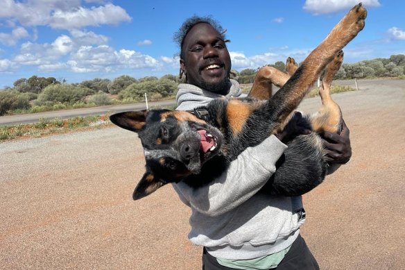 After quitting football last year, Anthony McDonald-Tipungwuti took his dog Drover and travelled to remote parts of Australia, but now he’s back playing the game he loves. 