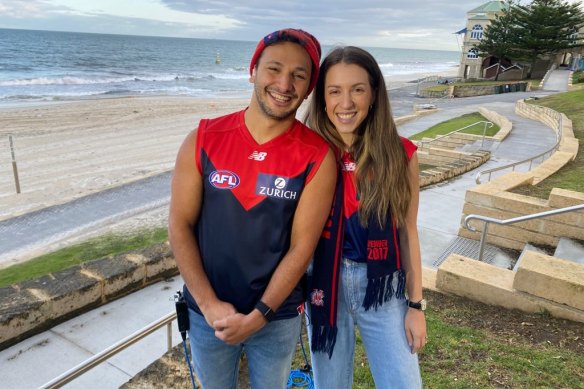 Phillip de Winter and wife Chloe are heading to the AFL grand final in Perth.