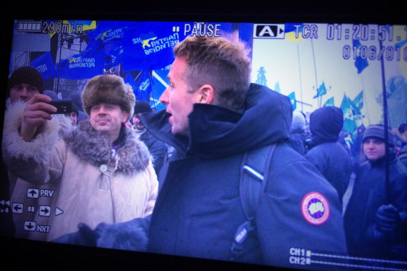 Hamish Macdonald as a foreign correspondent.