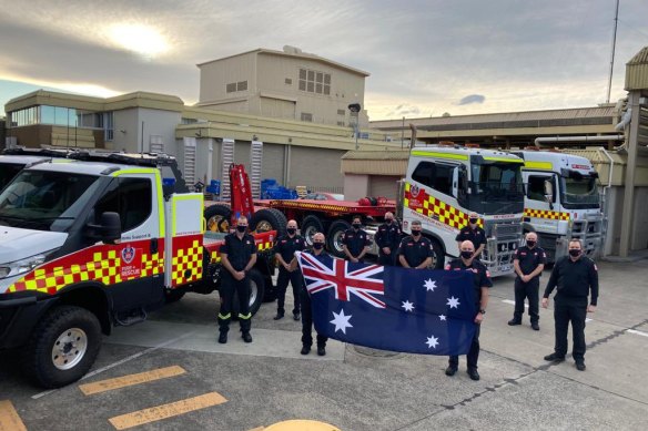 Emergency service personnel deployed to Canada will be bringing a few Australian flags with them to hang up at their field camps.
