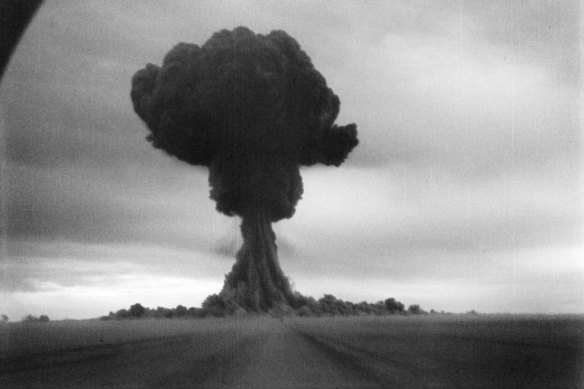 The blast at the  Semipalatinsk Test Site on August 29, 1949.