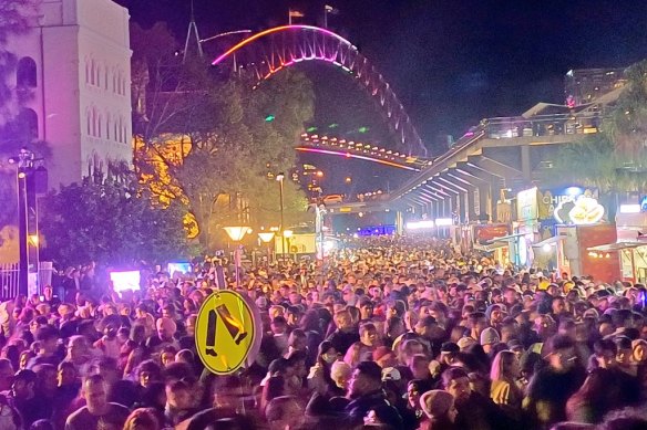 The near the Overseas Passenger Terminal after the Vivid drone show on June 8.