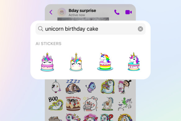 In chat apps, users will be able to create new stickers on the fly just by describing them with a few words.