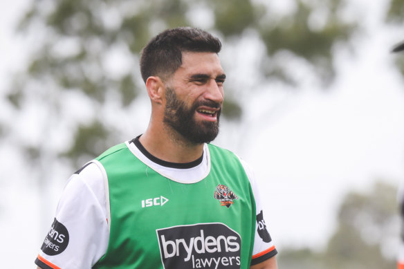 James Tamou has started at the Wests Tigers three weeks early.