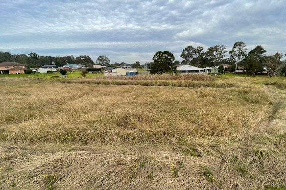 A photo of the site in Catherine Field where the Minarah College campus is proposed to be built.