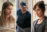 Top streaming in July (from left): Brooke Satchwell in The Twelve, Chris Pratt in The Terminal List and Dakota Johnson in Persuasion.