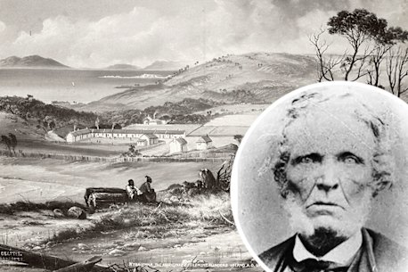 Aboriginal settlement, Flinders Island, Tasmania, 1847. 