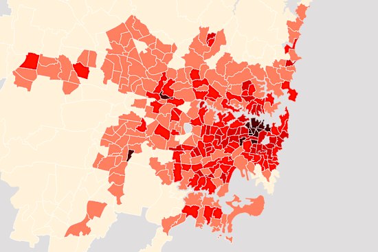 High-amenity Sydney suburbs.
