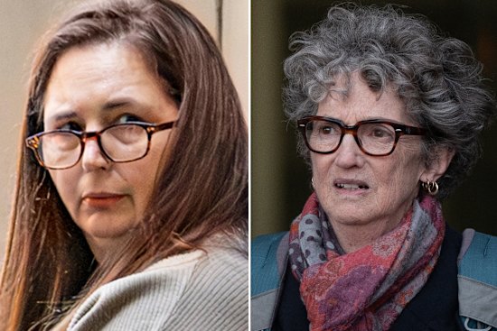 Erin Patterson (left) and prosecutor Nanette Rogers, SC.