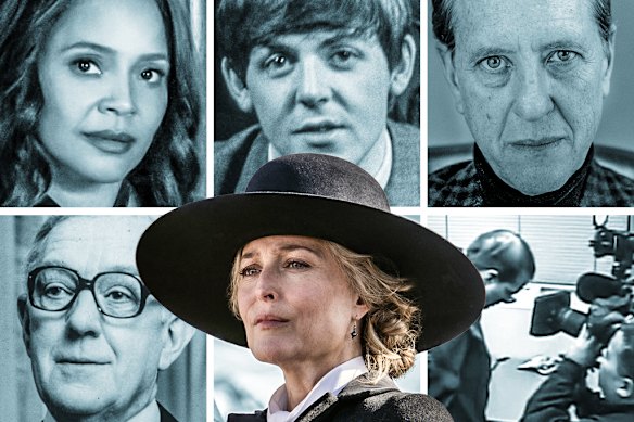 What to stream this week (clockwise from top left): Wild Cherry; The Beatles: Anthology; Dispatches from Elsewhere; The Abandons; and Tinker Tailor Soldier Spy. 