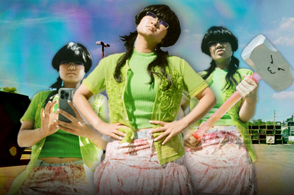 Yaeji uses an anthropomorphic hammer as a metaphor for her own anger.