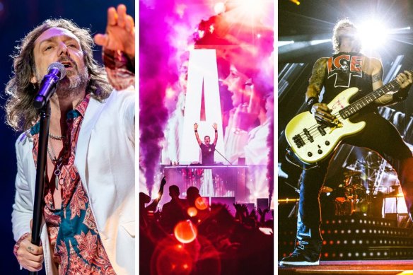 Must-see gigs in November (from left): The Black Crowes, Hot Dub Time Machine and Guns N’ Roses.