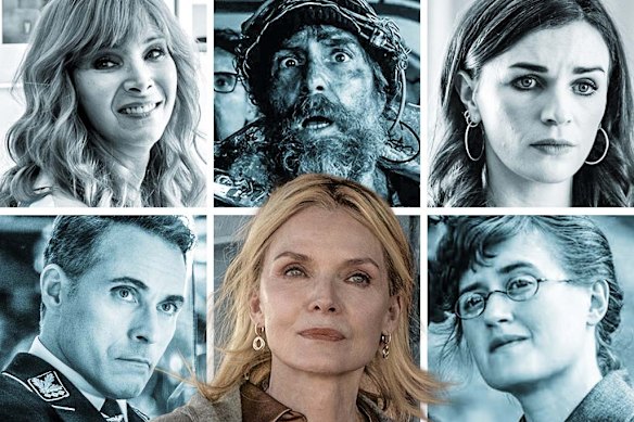 What to stream this week (clockwise from bottom left): The Man in the High Castle; The Comeback; Good Luck, Have Fun, Don’t Die; This Way Up; The Other Bennet Sister and The Madison.