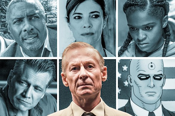 What to stream this week (clockwise from top left): Heads of State; When No One Sees Us; Ironheart; Watchmen; Joh: Last King of Queensland; and The Waterfront. 