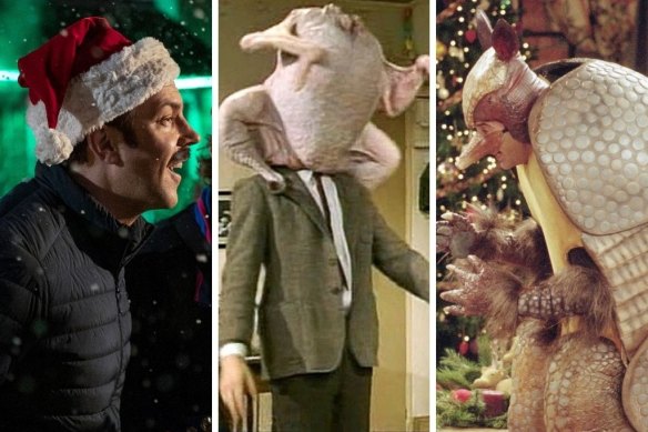 Favourite Christmas specials (from left): Ted Lasso, Mr Bean and Friends.