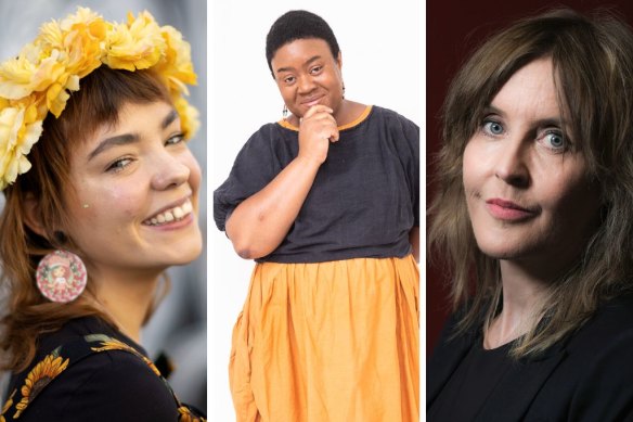 Lightbulb moments: Chloe Hayden, Maxine Beneba Clarke and Caro Llewellyn.