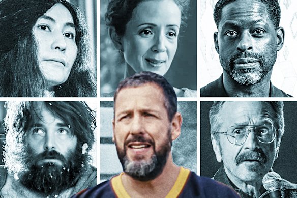 What to stream this week (from bottom left): The Last Man on Earth; One to One: John & Yoko; It’s Fine, I’m Fine; Washington Black; Marc Maron: Panicked; and Happy Gilmore 2.   