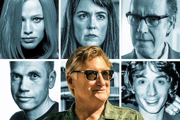 What to stream this week (from top left): Alias; The Yoghurt Shop Murders; Star City; Marty, Life is Short; and streaming reviewer Craig Mathieson.