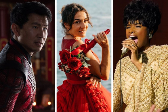 From left: Shang-Chi and the Legend of the Ten Rings, Rosa’s Wedding and Respect.