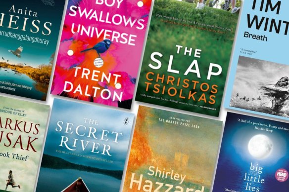 Our pick of great Australian reads includes books by Anita Heiss, Trent Dalton, Christos Tsiolkas, Tim Winton, Liane Moriarty, Shirley Hazzard, Kate Genville and Markus Zusak.