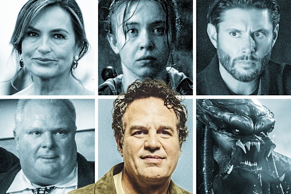 What to stream this week (clockwise from left): My Mom Jayne; Echo Valley; Echo Valley; Predator: Killer of Killers; Hal & Harper; and Trainwreck: Mayor of Mayhem.  