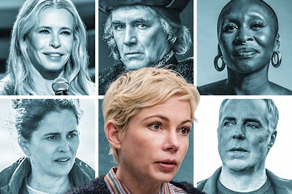 What to stream (clockwise from top left): Chelsea Handler: The Feeling; Wolf Hall: The Mirror and the Light; Number One on the Call Sheet; Bosch: Legacy; Dying for Sex and The Eclipse.