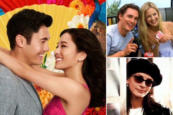 Clockwise, from left: Crazy Rich Asians, How to Lose a Guy in 10 Days and Notting Hill.
