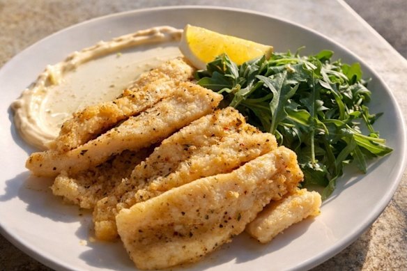 Lula picante com um toque de limão no White Rabbit, Brighton.