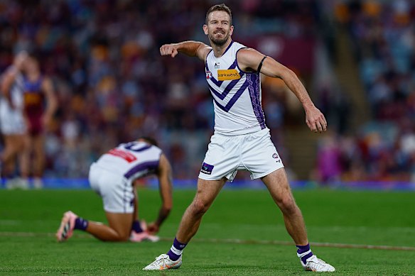 Sam Switkowski scored a crucial goal when Fremantle faced Brisbane during round 12 in what would become a preview of Saturday’s grand final.