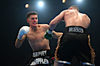 Max McIntyre punches Jed Morris​ during the WBC Australasian Super Middleweight Title bout.Max McIntyre punches Jed Morris​ during the WBC Australasian Super Middleweight Title bout.
