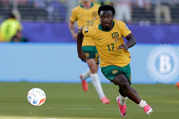 Nestory Irankunda makes a break towards the goal.