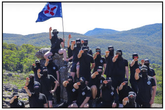 Image from the National Socialist Network from a Grampians camping trip.