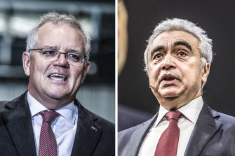 Prime Minister Scott Morrison and the International Energy Agency’s Fatih Birol.