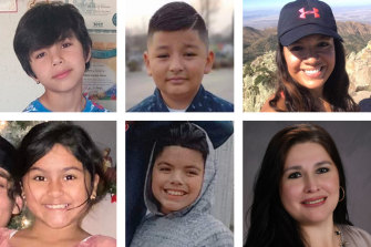 Uziyah Garcia (8), Xavier Lopez (10), Amerie Jo Garza (10), Jose Flores jnr (10), fourth grade teachers Eva Mireles and Irma Garcia.
