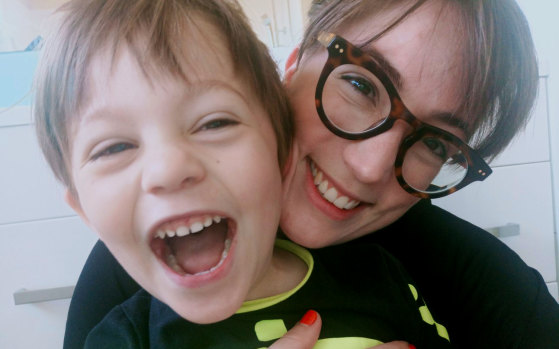 Four-year-old Patrick Levine, pictured with his mother Allie, attends Hartnett House in Brunswick. Ms Levine says it would be "absolutely horrible" for her family if the centre closes.