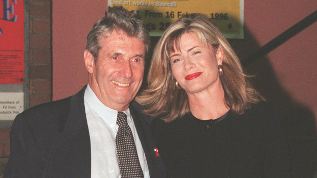 Miller with Deborah Hutton in May 2000.
