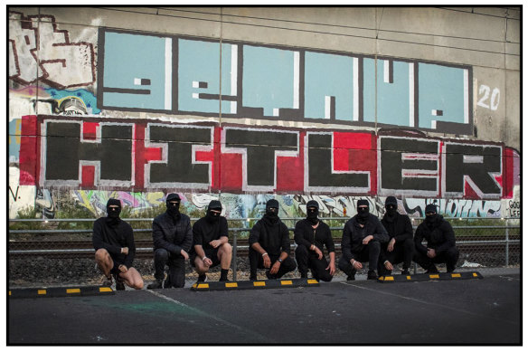 Graffiti in suburban Melbourne painted by members of the National Socialist Network. 