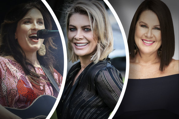 Missy Higgins, Natalie Bassingthwaighte and Julia Morris.