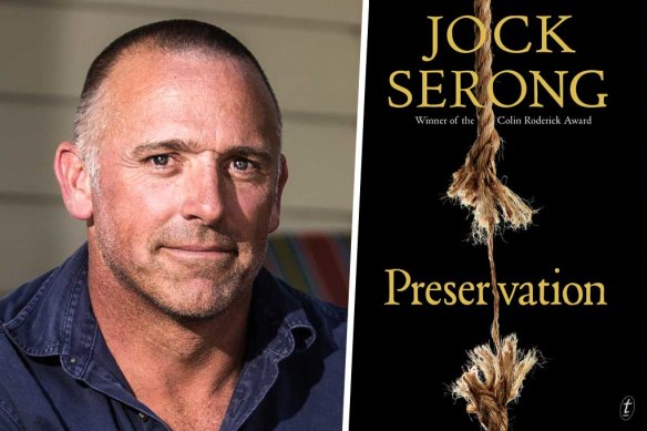Author Jock Serong and his book Preservation.