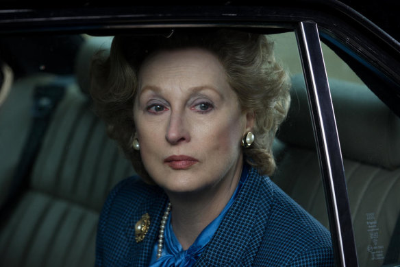 Meryl Streep as Margaret Thatcher in the movie The Iron Lady, for which she won an Academy Award.