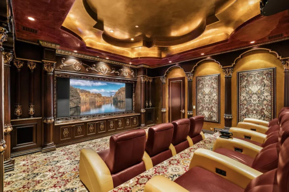 The property’s blockbuster home cinema.  