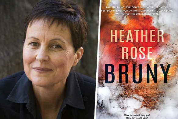 Author Heather Rose and her novel Bruny.