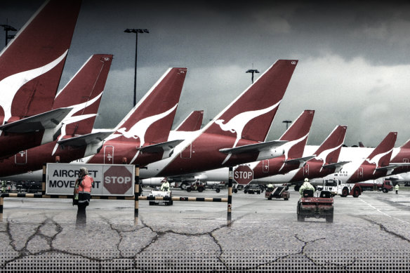 Qantas shares were higher on Wednesday. 