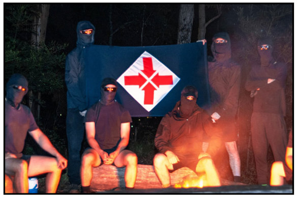 In the propaganda of the largest neo-Nazi group in the country, they remained masked.