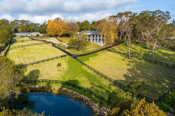 The Terrey Hills acreage of Adrian Fonseca has newly built equestrian facilities, seven paddocks, swimming pool and two residences.