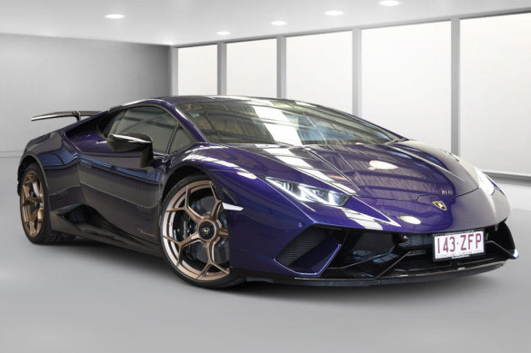 A Lamborghini Huracan with a retail price of $600,000 will be up for an online auction.