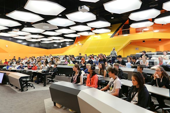 Students have been stopped from non-course-related announcements during lectures.