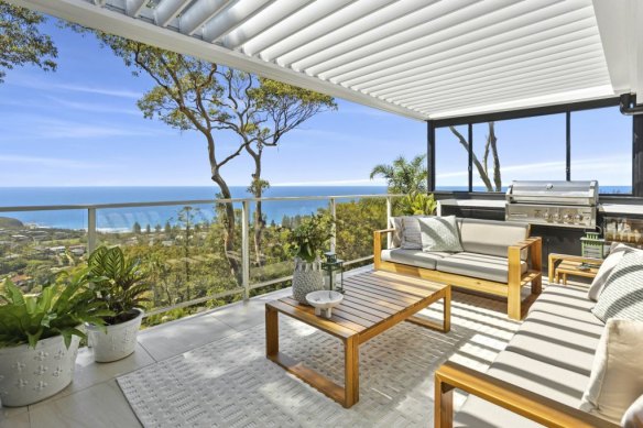 The home in Newport on Sydney’s northern beaches boasts panoramic views.
