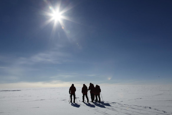 Natural variability and climate change are producing an abrupt shift in temperature trends at the South Pole.